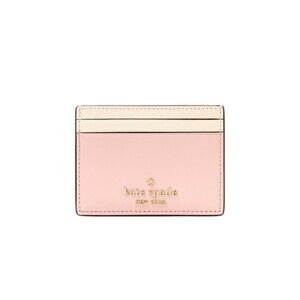New Kate Spade Madison Small Slim Card Holder Rose Smoke Multi